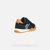 GEOX RANN-E JONGENS Sneakers - MARINEBLAUW/ORANJE - Maat 35