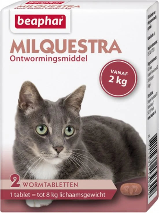 Beaphar Milquestra - Kat 2 Tot 12 kg - 2 tabletten
