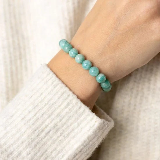 Zentana - Premium Pure - Amazoniet Balans Armband - Armbandjes voor Dames & Heren