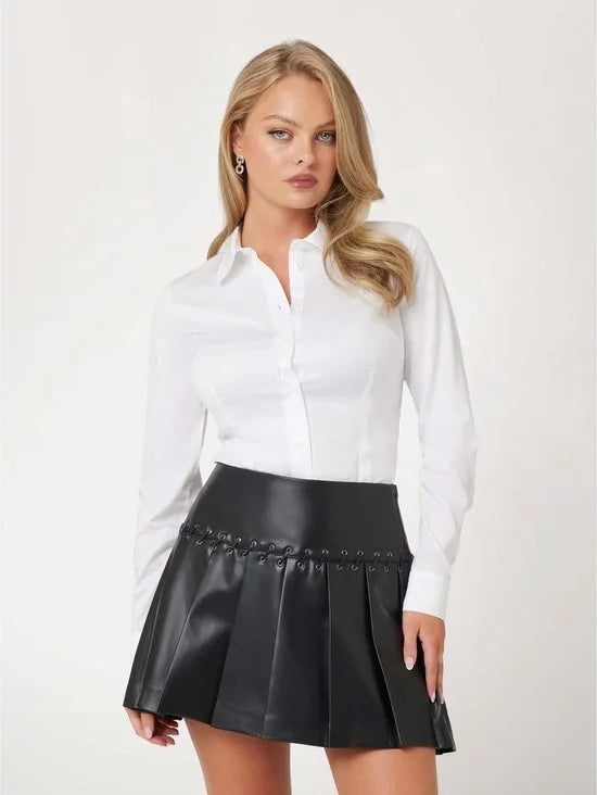 Guess Ls Cate Wit Overhemd - Streetwear - Vrouwen