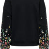 Only Brooke Round Neck Flower Sweater Dames - Maat M
