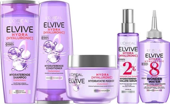 L'Oréal Paris Elvive Hydra Hyaluronic Shampoo - Voor verzwakt, futloos haar - 10x meer hydratatie - 250 ml