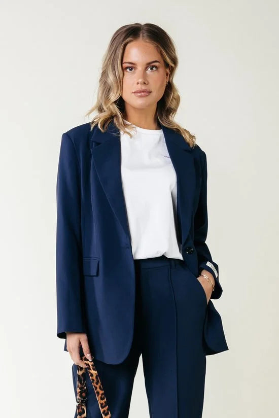 Colourful Rebel Jesra Racer Logo Single Breasted Blazer - S
