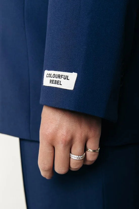 Colourful Rebel Jesra Racer Logo Single Breasted Blazer - S