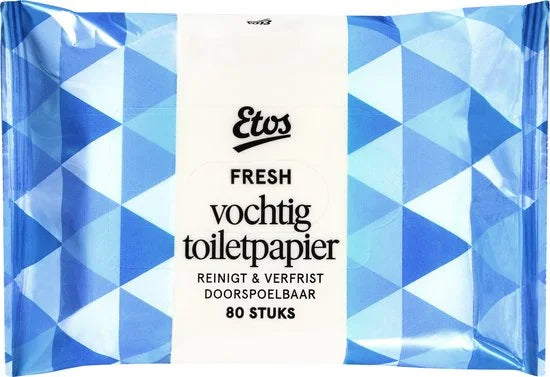 Etos Vochtig toiletpapier – Fresh – 640 stuks (8 x 80) - Megabox
