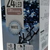 Kerstverlichting op batterijen - 8 functies - 24 LED's - 1.8 meter - Wit Licht