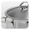 BK Excellent RVS kookpannenset 5 delig - Ø16cm tot Ø24cm - Inductie pannenset - Vaatwasserbestendig - Ovenbestendig tot 230° - met deksels - maatverd