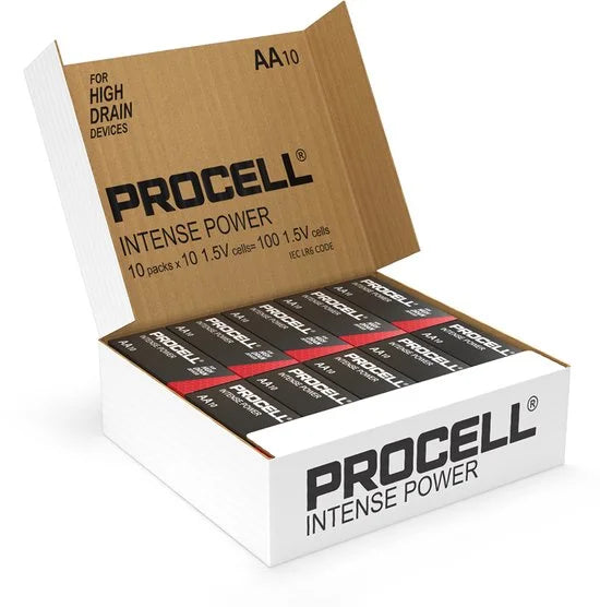 Duracell Procell AA Intense Batterij, niet oplaadbaar - 1,5V LR06 - BR10 Doos 10 stuks