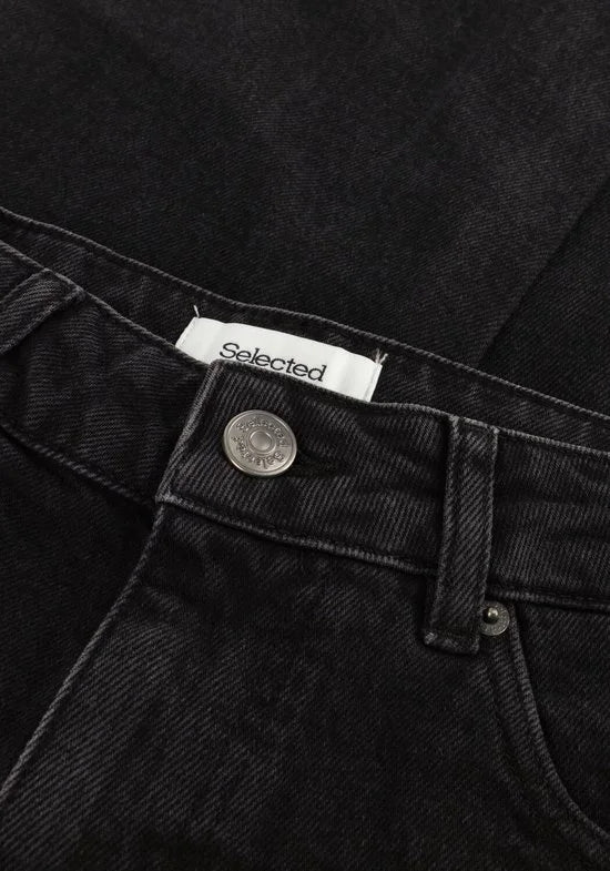 SELECTED WOMEN Slfslim Bea-kori Mw Jeans Jeans Dames - Broek - Zwart - Maat 28/32