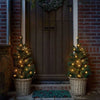 Black Box Trees Norton Kunstkerstboom in Pot met LED Verlichting - H90 x Ø50 cm - Groen