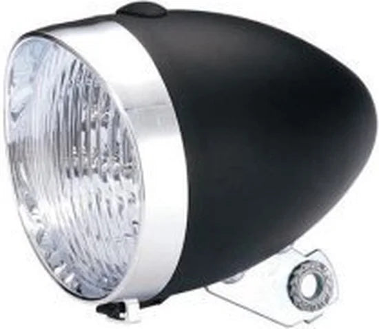 Koplamp Nostalgie led zwart incl.batteri