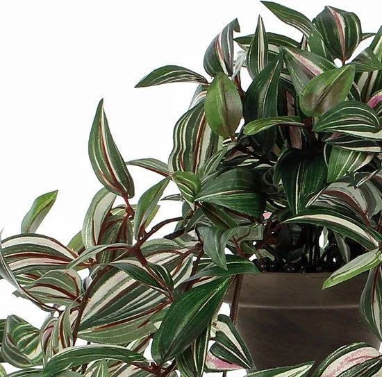 Mica Decorations Kunstplant Tradescantia vader hangplant - 45 cm - groen - Kunstplanten/nepplanten