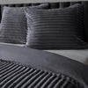 Teddy Ribbed Dekbedovertrek Antraciet – 2-delig – Superzacht Fleece – Warm & Comfortabel – 200 x 200/220 cm | 2-persoons