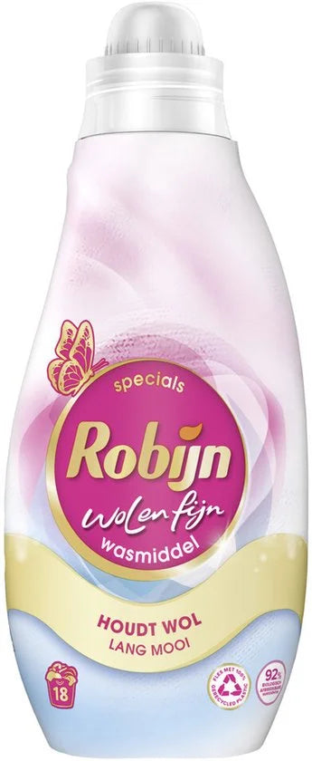 3 x Robijn Specials - Wol & Fijn - Vloeibaar Wasmiddel - 18 Wasbeurten - Grootverpakking - Wasmiddel Wol En Zijde - Fijne Was Beschermers - Slijtagev