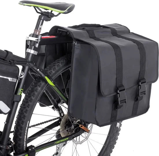 Dubbele Fietstassen Waterdicht – Fietstas 35 Liter – Zwart - Met Reflectoren - Elektrische Fiets