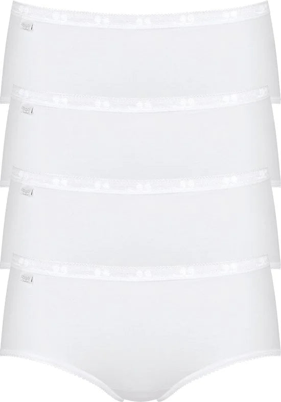 sloggi Basic+ Dames Midi slip - 4-pack - Wit - Maat 42