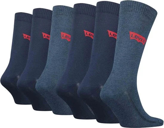 Levi's Sokken - Denim - maat Schoenmaat 39/Schoenmaat 40/Schoenmaat 41/Schoenmaat 42 (39-42) - Heren Volwassenen - Katoen/elastaan- 701226532-001-39-