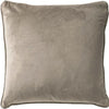 Dutch Decor FINN - Kussenhoes 60x60 cm - velvet - effen kleur - taupe - met rits - zonder binnenkussen