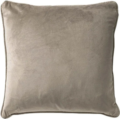 Dutch Decor FINN - Kussenhoes 60x60 cm - velvet - effen kleur - taupe - met rits - zonder binnenkussen