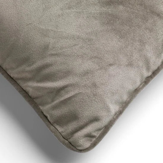 Dutch Decor FINN - Kussenhoes 60x60 cm - velvet - effen kleur - taupe - met rits - zonder binnenkussen