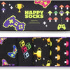Happy Socks - Volwassen Uniseks 4-Pack Gamer Snacks Sokken Cadeauset / Maat 36-40