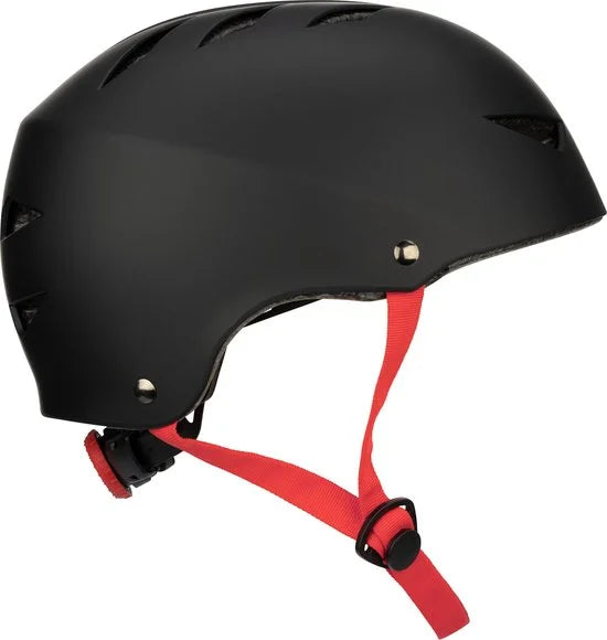 Nijdam Skate Helm Verstelbaar - Dark Fyre - Maat M - Zwart/Rood