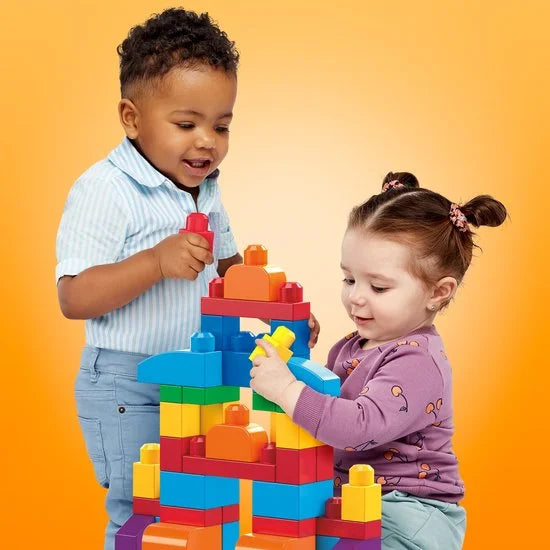 Mega Bloks Grote bouwtas - 60 blokken - Classic bouwstenen voor 1+ jaar