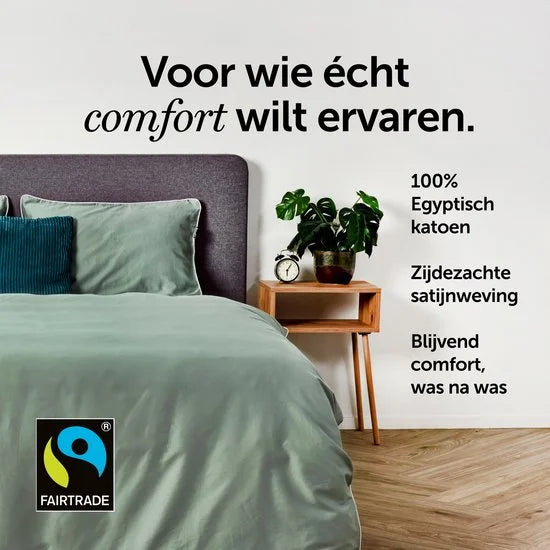 Cloudpillo Beddengoed (incl. 2 kussenslopen 55x75) - Extra zacht, Ademend en Antibacterieel - Vochtbestendig met verborgen rits - Sage Green - 200x22