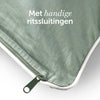 Cloudpillo Beddengoed (incl. 2 kussenslopen 55x75) - Extra zacht, Ademend en Antibacterieel - Vochtbestendig met verborgen rits - Sage Green - 200x22