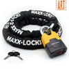 Maxx-Locks Ohura ART 4 Motorslot / Scooterslot - Kettingslot met 12 mm Dikke Schakels - Art Gekeurd Slot voor Motor en Scooter & Brommer - 120 cm