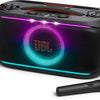JBL PartyBox On The Go 2 – Draagbare Bluetooth Speaker - Met Draadloze Microfoon - Handige Schouderriem - LED verlichting - Spatwaterdicht - Zwart