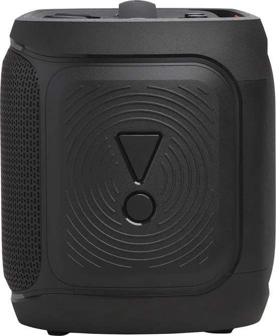 JBL PartyBox On The Go 2 – Draagbare Bluetooth Speaker - Met Draadloze Microfoon - Handige Schouderriem - LED verlichting - Spatwaterdicht - Zwart