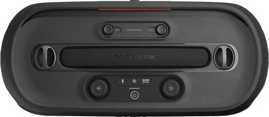 JBL PartyBox On The Go 2 – Draagbare Bluetooth Speaker - Met Draadloze Microfoon - Handige Schouderriem - LED verlichting - Spatwaterdicht - Zwart