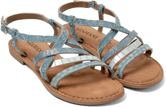 Lazamani - Zuri Dames Sandalen Denim - Maat 38