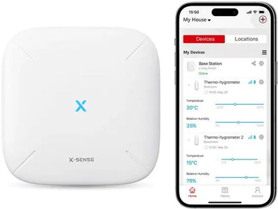 X-Sense SBS50 Base station - WiFi gateway - Voor de XS01-M Rookmelder en XC01-M Koolmonoxidemelder - Smart home - Werkt via app