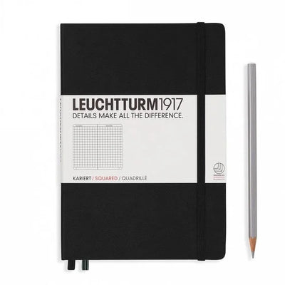 Leuchtturm1917 Notitieboek Zwart - Medium - Geruit