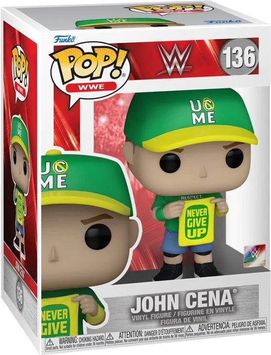 Pop WWE: John Cena (Never Give Up) - Funko Pop #136