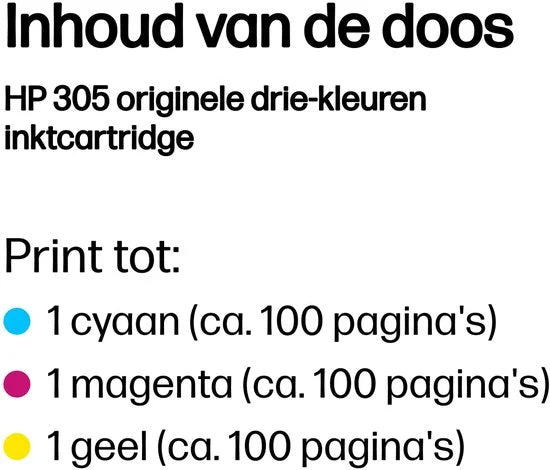 HP 305 - Inktartridge - Origineel - Standaard capaciteit - Kleur