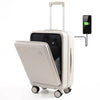 FLY&BYE® Handbagage Koffer 36L - 54x36x23cm - Dubbel TSA Slot - Extra sterke Rits met Voorvak - Unisex - Creme