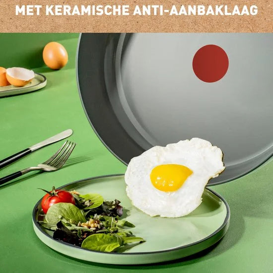 Tefal Renew+ Koekenpan - Ø24 cm - Keramisch - PFAS-vrij - Geschikt voor Inductie