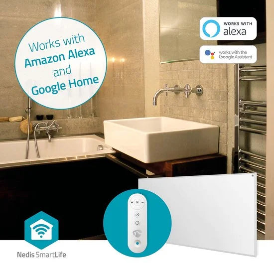 Nedis SmartLife Infrarood Verwarming 700 W – Slimme Kachel - Thermostaat – Geschikt voor Badkamer - Afstandsbediening & App