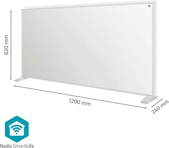 Nedis SmartLife Infrarood Verwarming 700 W – Slimme Kachel - Thermostaat – Geschikt voor Badkamer - Afstandsbediening & App