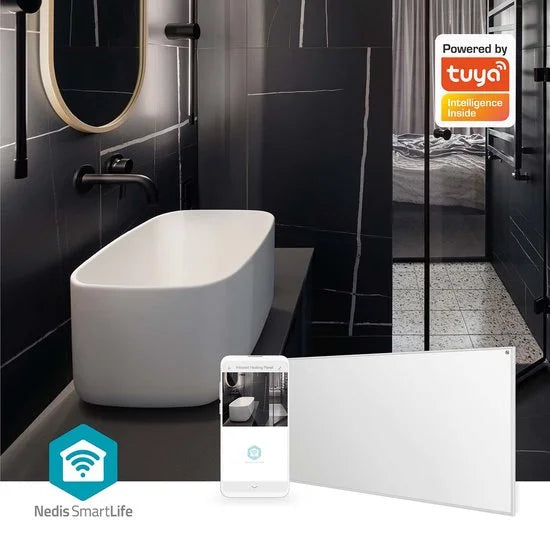 Nedis SmartLife Infrarood Verwarming 700 W – Slimme Kachel - Thermostaat – Geschikt voor Badkamer - Afstandsbediening & App