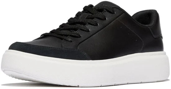 FitFlop Rtg Leather/Suede Sneakers Dames Sneakers - Zwart
