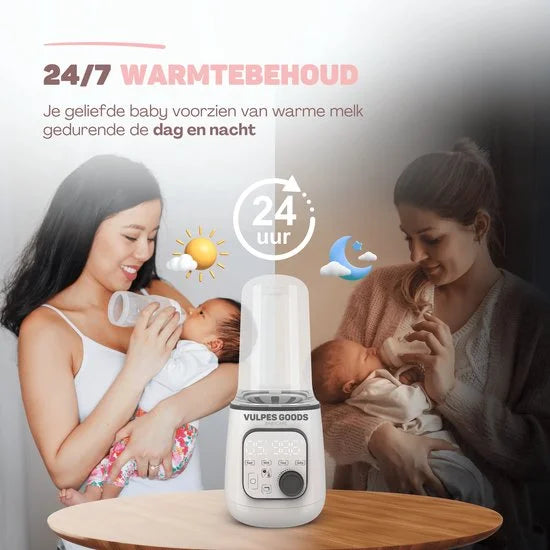 Vulpes Goods® BabyCare - Flessenwarmer PRO 10in1 - Flesverwarmer - Flessenverwarmer - Verwarming van vloeistoffen en eten - Snel opwarmen - Opwarmen,