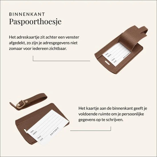 SUITSUIT Fab Seventies - Bagagelabel voor koffer - Kofferlabel - Rawhide