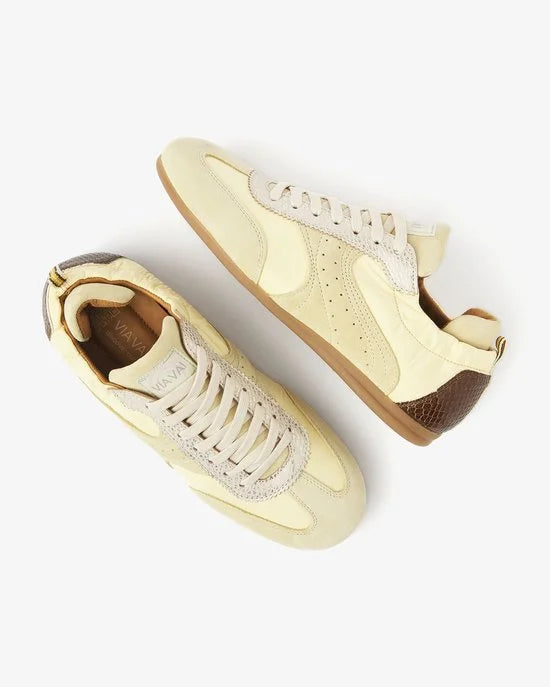 VIA VAI June Haylee Sneakers dames - Su�de,Leer,Textiel - Geel