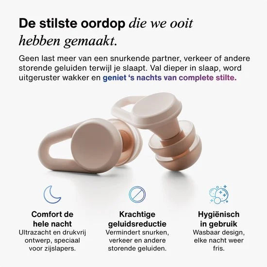 Hears - Oordoppen Slaap - Slaap Oordopjes - Sleep Plugs - Anti Snurk Oordoppen - Ultiem Comfort - Geschikt Voor Zij, Rug en Buik Slaapers - Milk & Ho