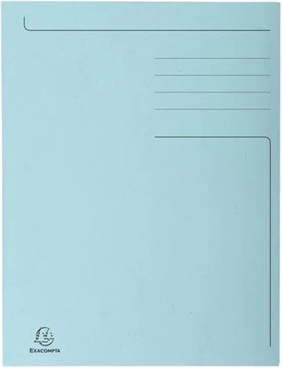 Exacompta 50x FOREVER® bedrukte map met 3 kleppen - 280gm2 - 24x32 cm voor A4 - Lichtblauw - 448006E