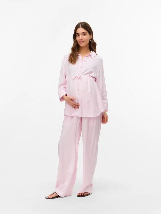 MAMALICIOUS - MLNICOLA LIA 3/4 WO SHIRT 2F - Dames - Blouses
